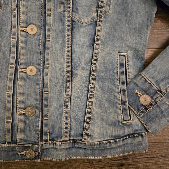 Buffalo David Bitton Women's Nadine Denim Jacket Light Wash Size L - Picture 5 of 11